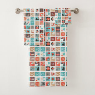Christmas and New Year Bath Towel Set