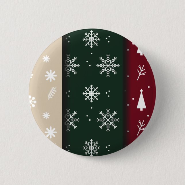Christmas And New Year Design 2 Inch Round Button (Front)