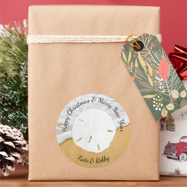 Christmas and New Year Sand Dollar Envelope Seal (Holiday)