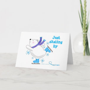 CHRISTMAS AND NEW YEAR WISHES - SKATING BY! HOLIDAY CARD