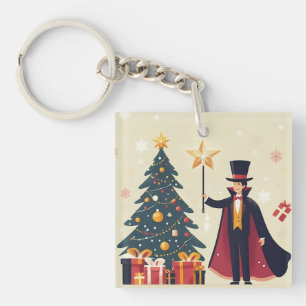 Christmas and The Magician Keychain