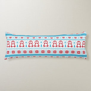 Christmas and Winter knitted pattern Body Pillow