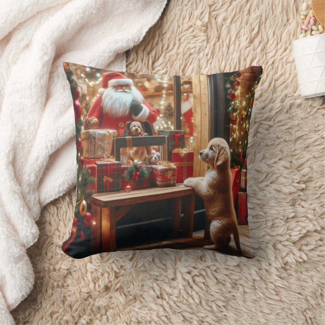 Christmas and Wishes Throw Pillow (Blanket)
