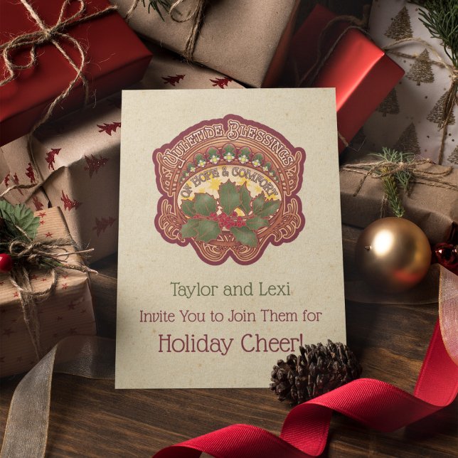Christmas and Yule Blessings Folded Invitation (Christmas and Yule Blessings Folded Invitation)