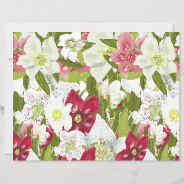 Christmas Anemones-Painted Hellebores Floral (Front)