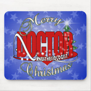 CHRISTMAS ANESTHESIOLOGIST MOUSE PAD