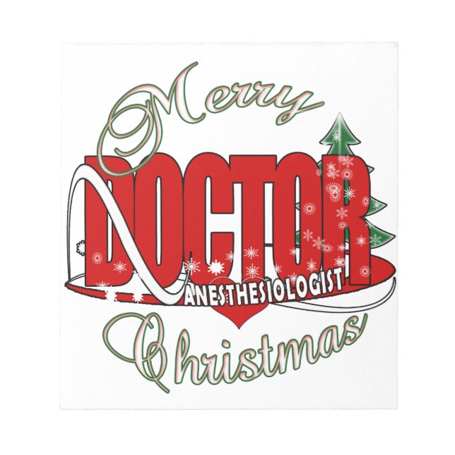 CHRISTMAS ANESTHESIOLOGIST NOTEPAD (Front)