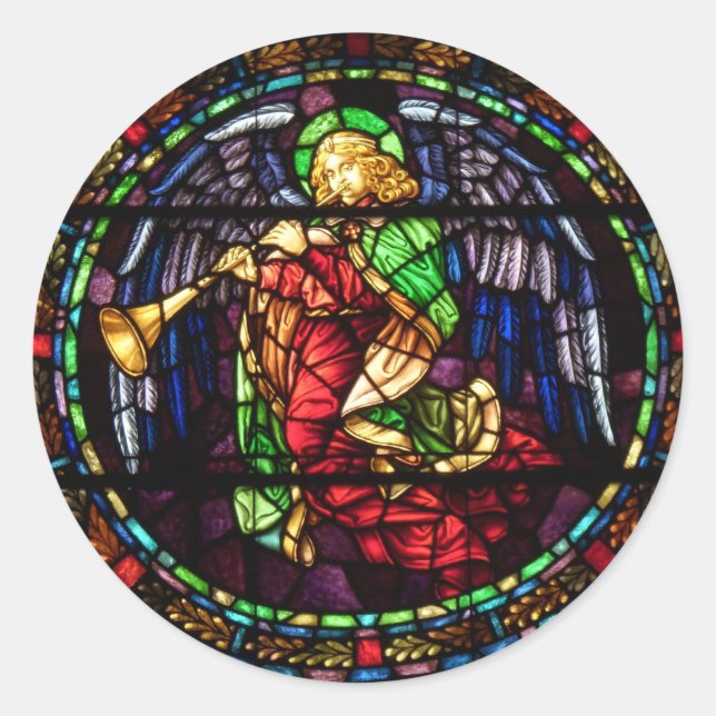 Christmas Angel 1 Classic Round Sticker (Front)