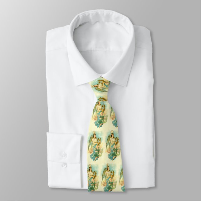 Christmas angel and child tie (Tied)