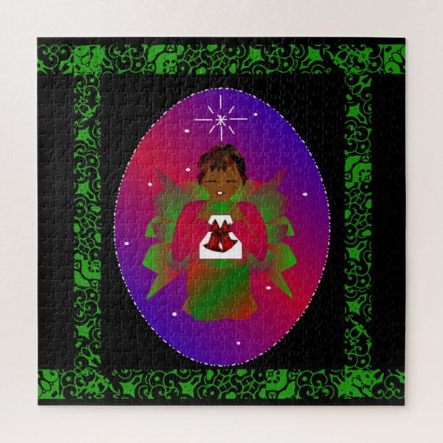 Christmas Angel Baby Boy-Joy to the World Graphic  Jigsaw Puzzle (Vertical)