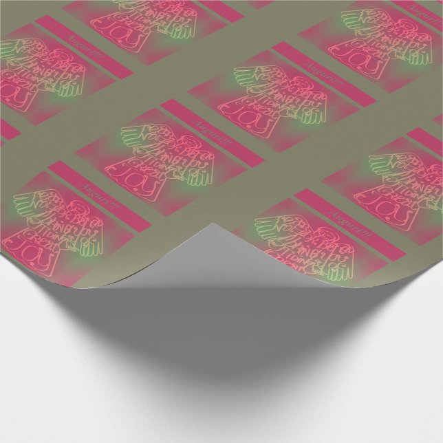 Christmas Angel "Behold..."Wrapping Paper (Corner)