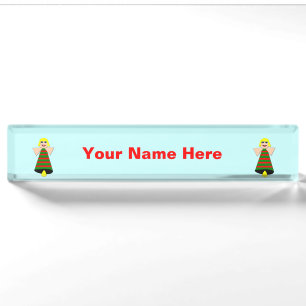 Christmas Angel Bell Custom Nameplate
