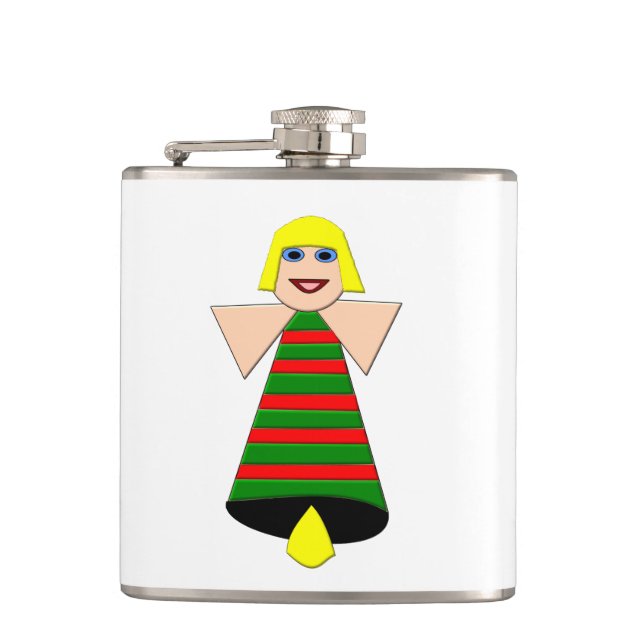 Christmas Angel Bell Flask (Front)