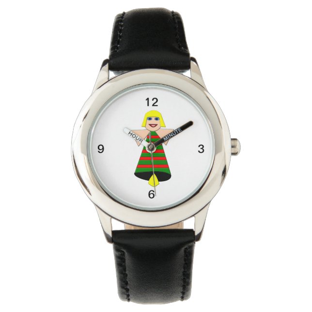 Christmas Angel Bell Kids Watch with Numbers (Front)