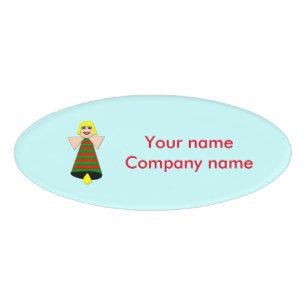 Christmas Angel Bell Personalized Name Tag