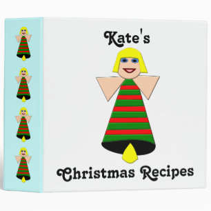 Christmas Angel Bell Recipes Custom Binder