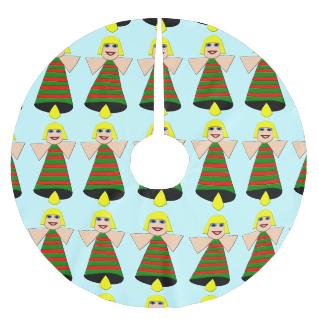 Christmas Angel Bell Tree Skirt (Front)