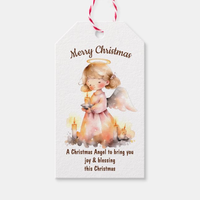 Christmas Angel Blessing Gift Tags (Front)