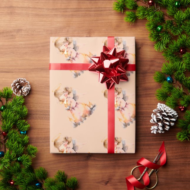 Christmas Angel Blessing Wrapping Paper (Holiday Gift)