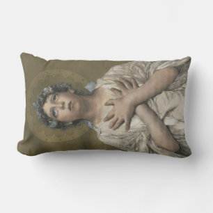 Christmas Angel (by Erulo Eroli) Lumbar Pillow