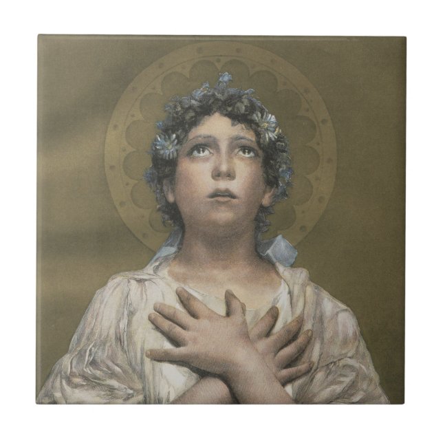 Christmas Angel (by Erulo Eroli) Tile (Front)