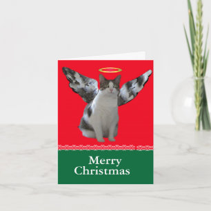 Christmas Angel Cat Card
