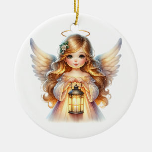 Christmas Angel Ceramic Ornament