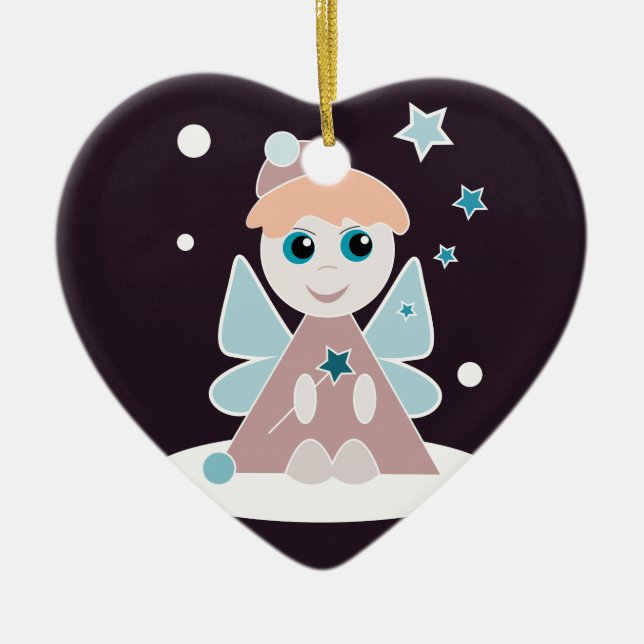 Christmas Angel Ceramic Ornament (Front)