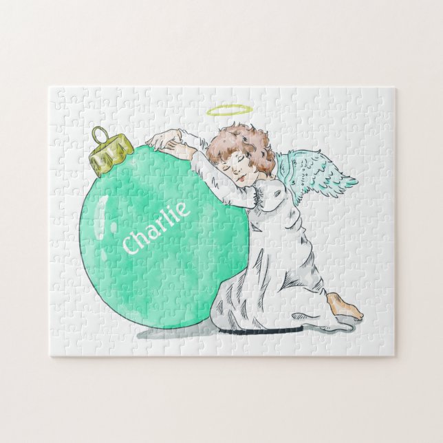 Christmas Angel custom name puzzle (Horizontal)