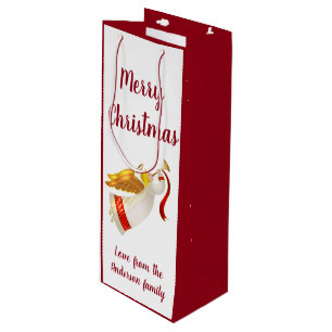 Christmas Angel Custom Wine Gift Bag