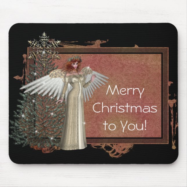 Christmas Angel Design 1 Mousepad (Front)