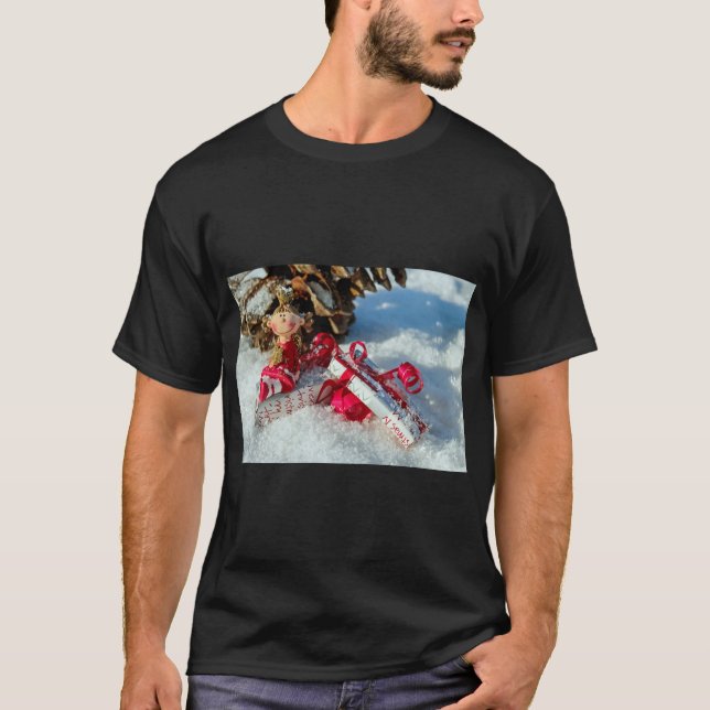Christmas Angel Festive Graphic T-Shirt (Front)