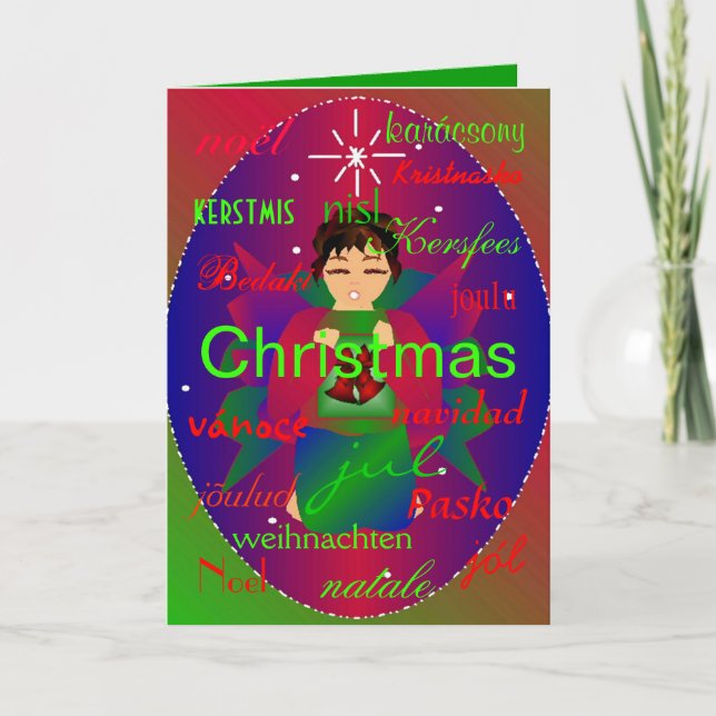 "Christmas Angel From Around The World I" Card (Front)