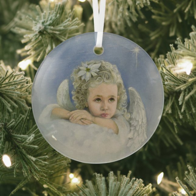 Christmas Angel  Glass Ornament (Insitu)