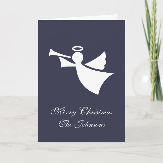 Christmas angel greeting card with custom greeting (Front)