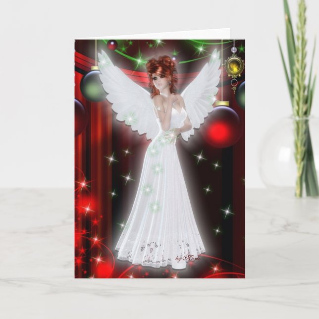 Christmas Angel Holiday Blank Card (Front)