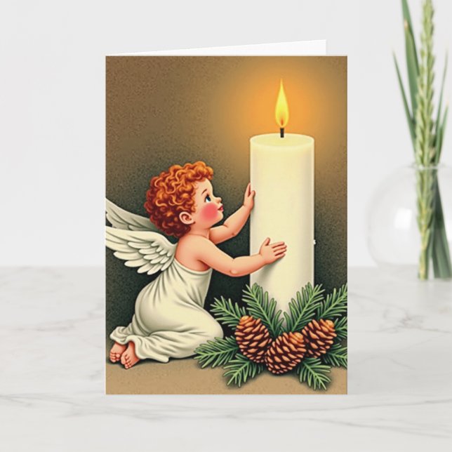 Christmas Angel Light Card (Front)