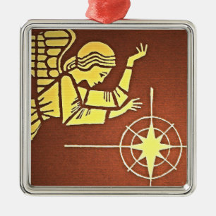 Christmas Angel Metal Ornament
