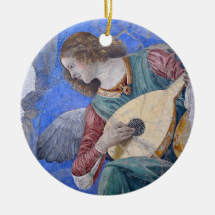 Christmas Angel Musician Melozzo da Forli Vatican  Ceramic Ornament