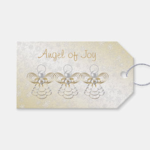 Christmas Angel of Joy Gold/White "To:  From:" Gift Tags