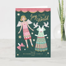Christmas Angel Paper Doll Folded
