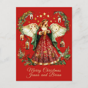 Christmas Angel personalized Holiday Postcard