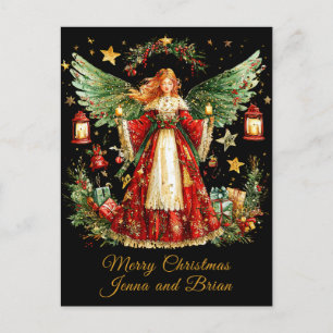 Christmas Angel personalized Holiday Postcard