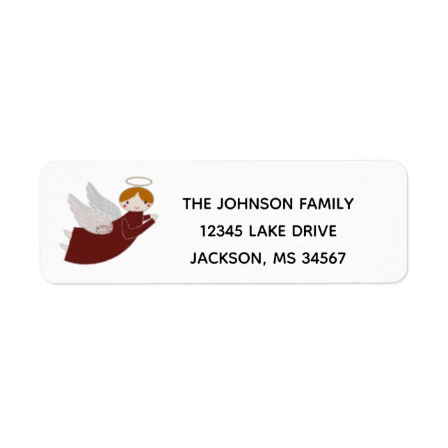 Christmas Angel religieux Return Adresse Label (Devant)