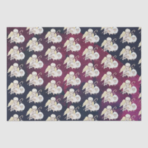 Christmas Angel Shepherd with Lambs Pattern Tissue Paper