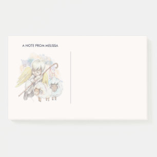 Christmas Angel Shepherd with Lambs Post-it Notes