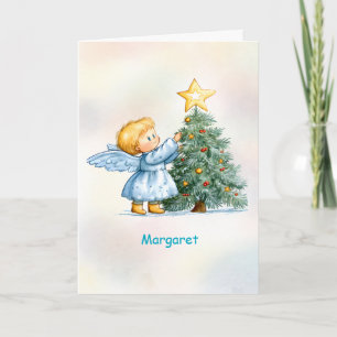 Christmas Angel Sweet and Heartfelt Personalize Card