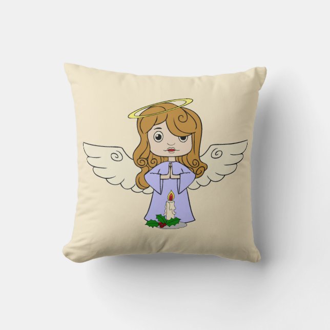 Christmas Angel Throw Pillow (Front)