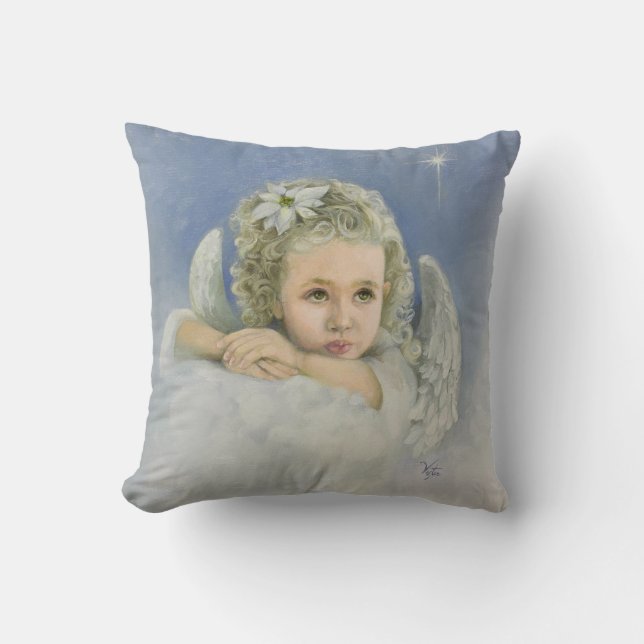 Christmas Angel Throw Pillow (Front)