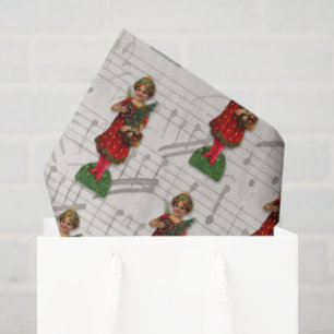 Christmas Angel Vintage Religion Victorian Girl Tissue Paper